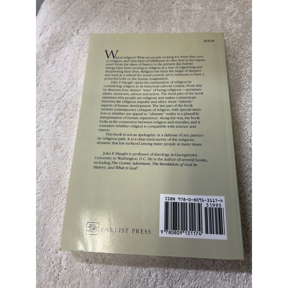 What Is Religion? An Introduction by John F. Haught Paulist Press Paperback - Picture 2 of 3